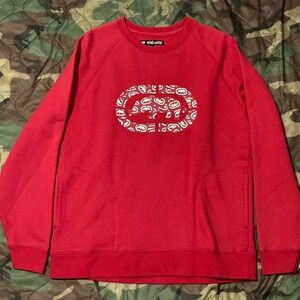 Ecko Unlimited fleece graphic‎ crewneck sweatshirt y2k hand warmers size L/21.5